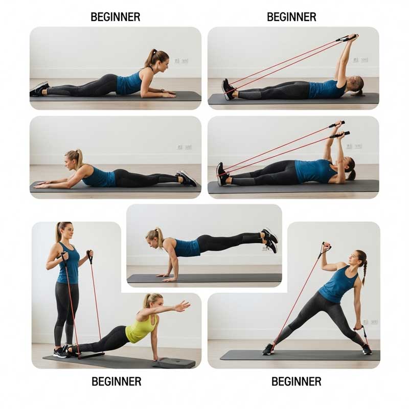 Beginner Resistance Band Workout)