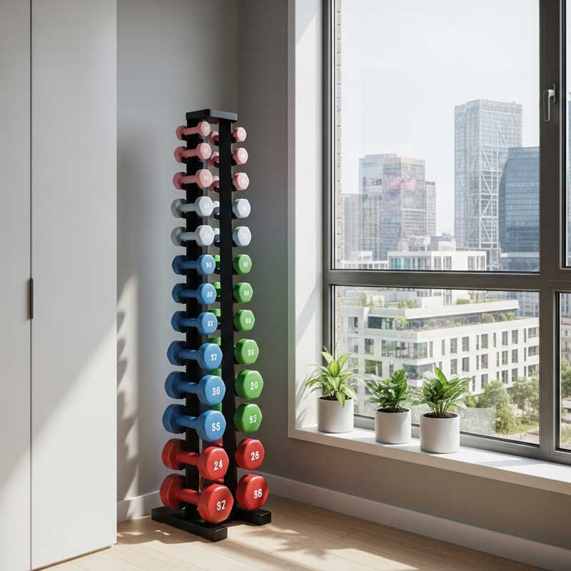 Best Dumbbell Sets with Racks for Small Spaces