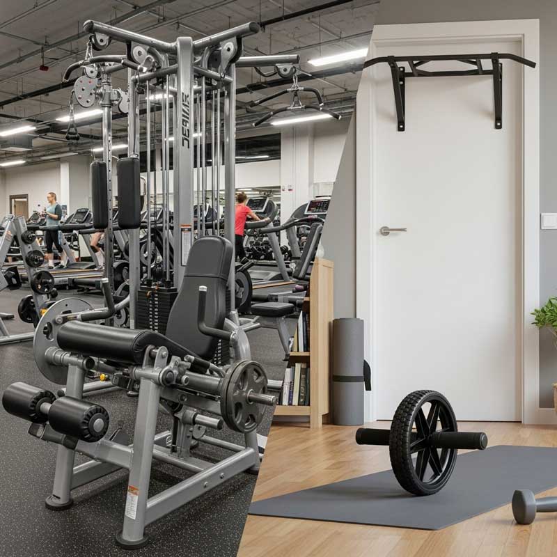 Types of Ab Machines at the Gym vs. At Home